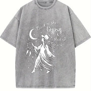 Back to the Gypsy I Was Vintage Washed T-Shirt in Gray