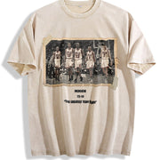1996 Chicago Squad Photo The Greatest Team Ever 72-10 vintage washed oversized T-shirt in Beige