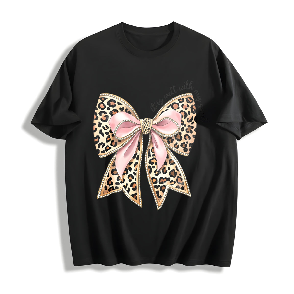 It Is Well with My Soul Cotton T-Shirt in Black
