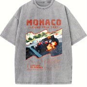 Monaco 1984 Classic 90s Vintage Washed T-Shirt in Gray