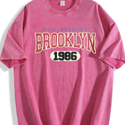 Williamsburg Brooklyn 1986 Sleeveless Tank Vintage Washed T-Shirt in Red