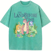 The Land Before Time Dinosaur Friends vintage washed oversized T-shirt in Blue