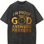 For the Urban Explorer Who Believes: I'm PROOF THAT GOD Vintage Washed T-Shirt in Black