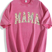 Mama Floral Mama vintage washed oversized T-shirt in Red