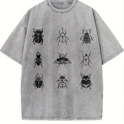 The Beetles Entomology Vintage Washed T-Shirt in Gray