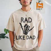Rad Dad & Son Matching: Daddy and Me Father's Day Vintage Washed T-Shirt in Beige