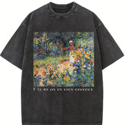 Plants Plant Lover Vintage Washed T-Shirt in Black