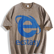 Logo Gothic Grunge Y2k Emo Scene Amity Affliction Vintage Washed T-Shirt in Brown