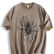 Y2k Phantom Troupe Vintage Washed T-Shirt in Brown