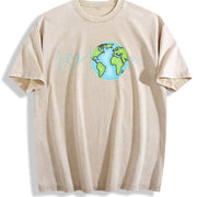 World Heartbeat Vintage Washed T-Shirt in Beige
