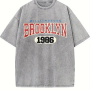 Williamsburg Brooklyn 1986 Sleeveless Tank Vintage Washed T-Shirt in Gray