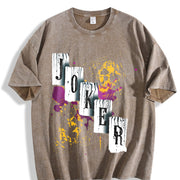 For Formal Urban Distressed Enthusiasts Vintage Washed T-Shirt in Brown