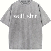 Let's Leave It at That Vintage Washed T-Shirt in Gray