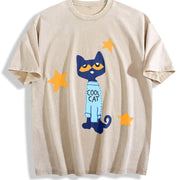 And Old Halloween/ Christmas Vintage Washed T-Shirt in Beige