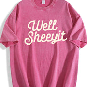 Well Sheeyit Vulgar Vintage Washed T-Shirt in Red