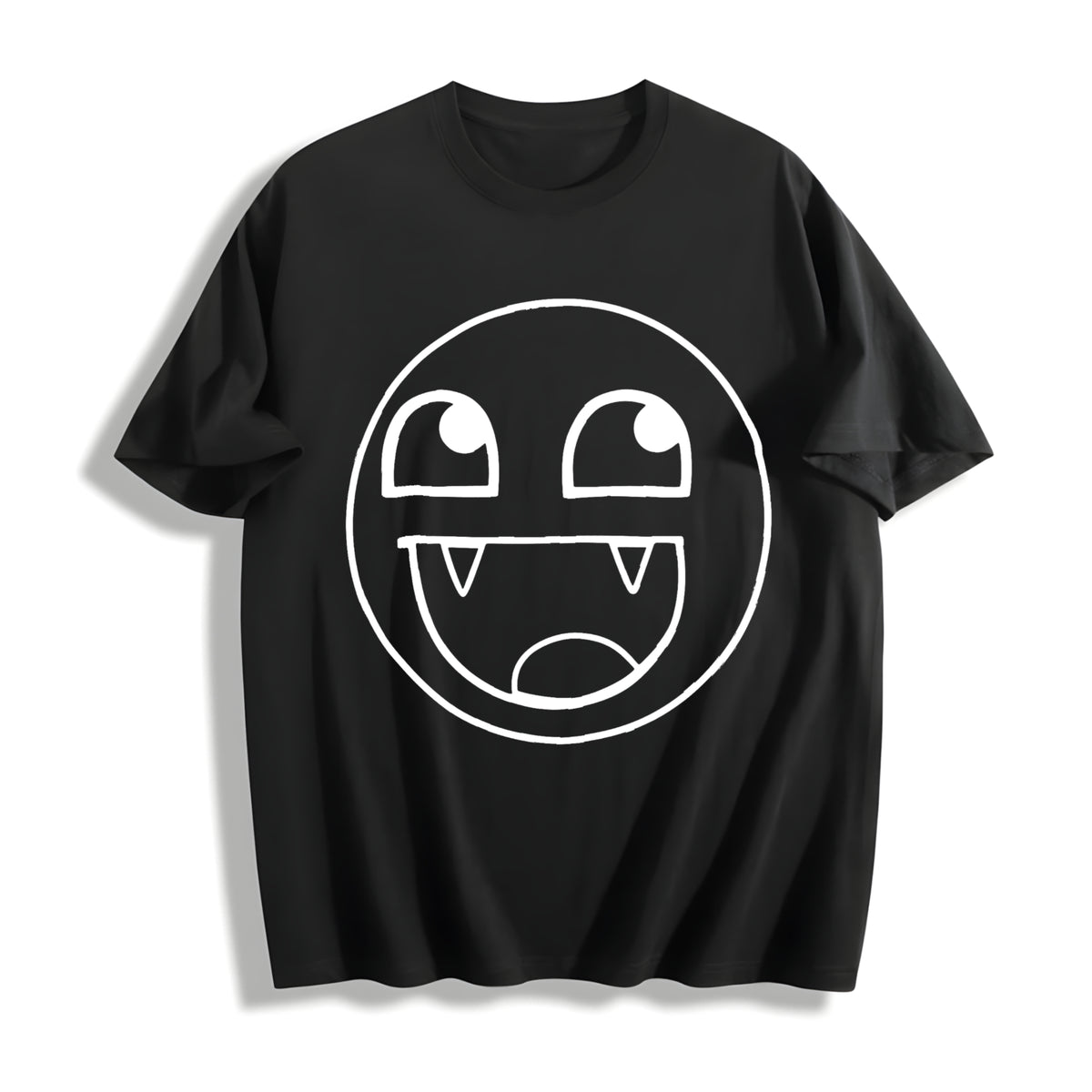 Epic Face Vampire Y2K Goth Emo Scene Tapout Affliction Cotton T-Shirt in Black