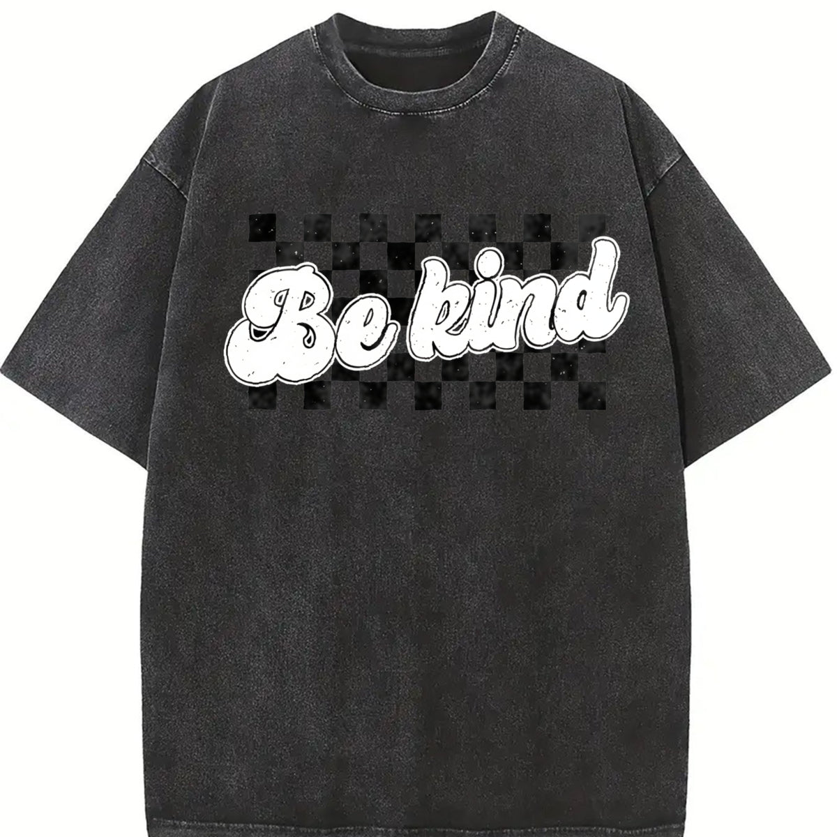 Cute Be Kind Teacher Kindness Vintage Washed T-Shirt in Black