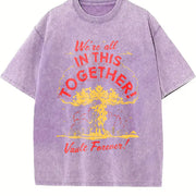 We're All in This Together Vintage Washed T-Shirt in Purple