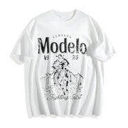 Modelo Fishing Spirit Cotton T-Shirt in White