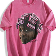 BIG WORM vintage washed oversized T-shirt in Red
