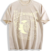 Moon vintage washed oversized T-shirt in Beige