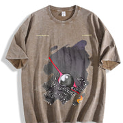 Tame Impala Currents Front Vintage Washed T-Shirt in Brown