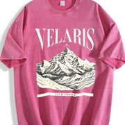 Retro Velaris Bookish Vintage Washed T-Shirt in Red