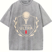 Michelob Ultra Golf Ball Wash Distressed Vintage Washed T-Shirt in Gray