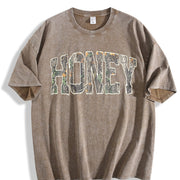 Retro Camo Western Camouflage Western Concert vintage washed oversized T-shirt in Brown