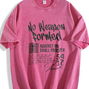 Retro 230 Pure Christian Street Style Distressed Youth vintage washed oversized T-shirt in Red