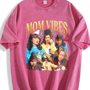 90s Mom Vibes TV Moms Collage vintage washed oversized T-shirt in Red