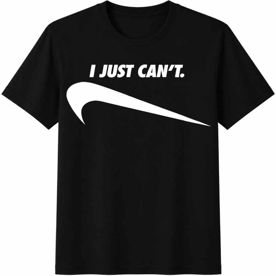 I Just Can't Parody Cotton T-Shirt in Black