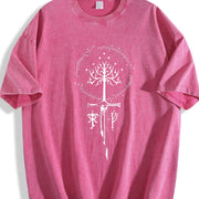 LOTR Middle Earth Vintage Washed T-Shirt in Red