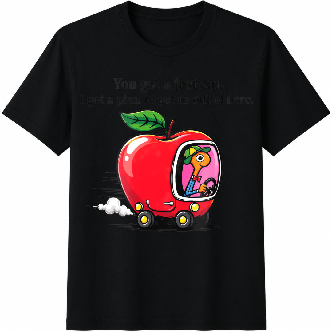 You Got a Fast Car Cotton T-Shirt in Black