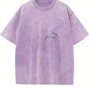 Manga Black Clover Yami Sukehiro vintage washed oversized T-shirt in Purple