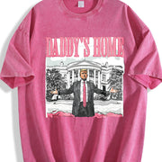 Daddy's Home President Trumpp Vintage Washed T-Shirt in Red