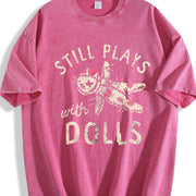 Still Plays with Dolls Vintage Washed T-Shirt in Red