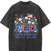 Curve Shortsleeved Vintage Washed T-Shirt in Black