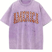 America Patriotic Red vintage washed oversized T-shirt in Purple