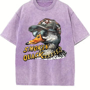 Southern Hunting Duck Vintage Washed T-Shirt in Purple