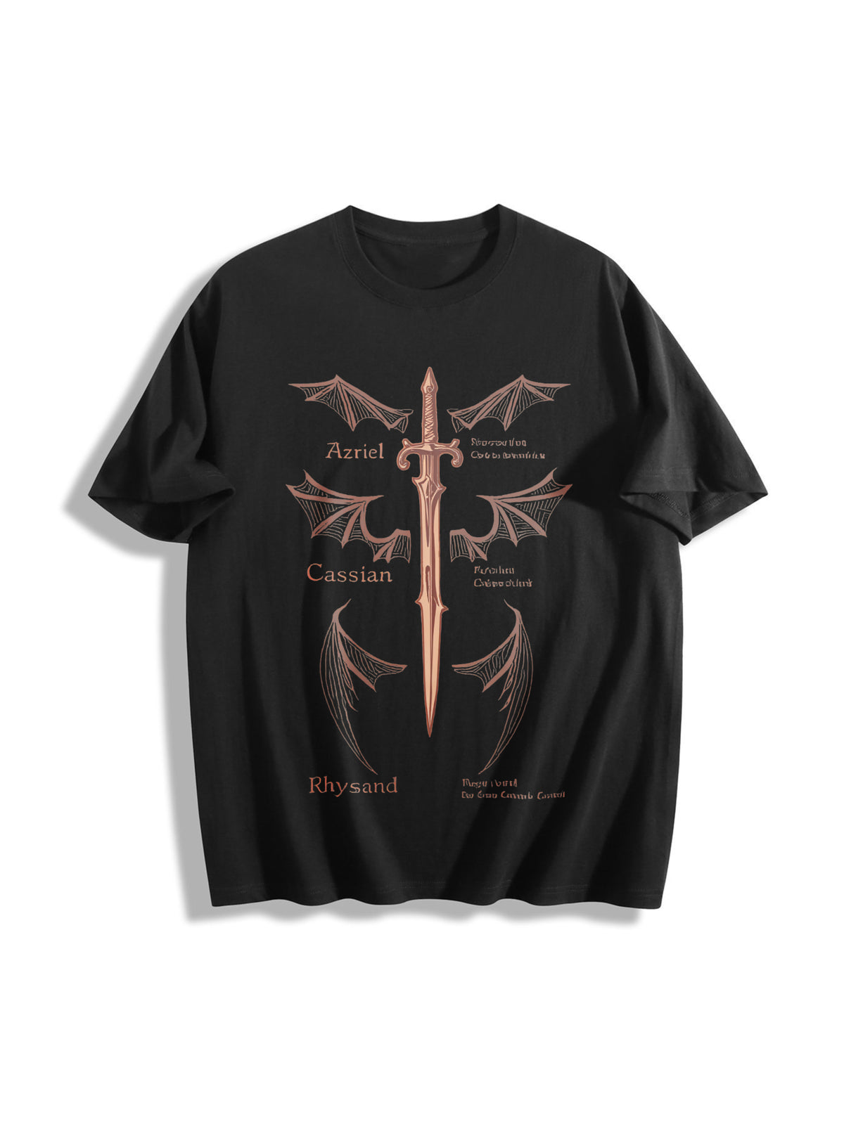 The Bat Boys Acotar Cotton T-Shirt in Black