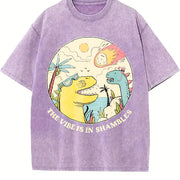 The Vibe Is in Shambless Vintage Washed T-Shirt in Purple