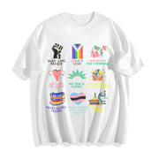 Big Fan of Human Rights Cotton T-Shirt in White