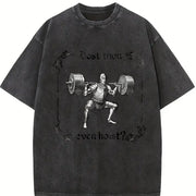 Gym Dost Thou Even Hoist Vintage Washed T-Shirt in Black