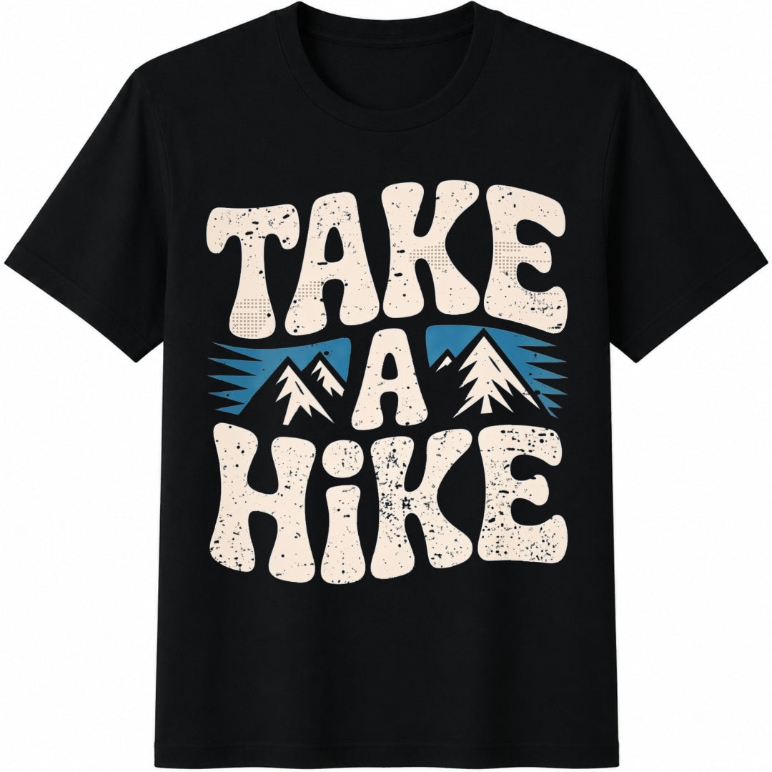 Take a Hike Cotton T-Shirt in Black