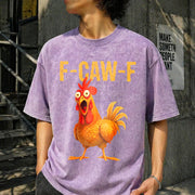 Chicken Vintage Washed T-Shirt in Purple