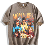 90s Mom Vibes TV Moms Collage vintage washed oversized T-shirt in Brown