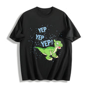The Yep! Land Before Time Pastel Dinosaur Friends Cotton T-Shirt in Black