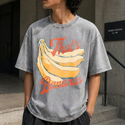 That's Bananas Cute Vintage Washed T-Shirt in Gray
