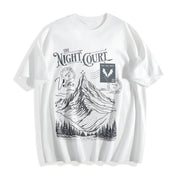The Night Court Postcard Velaris Acotar Acomaf Bookish Cotton T-Shirt in White